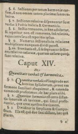 Caput XIV. De Quantitate verbali & harmonica.
