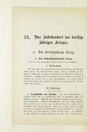 IX. Das Jahrhundert des dreißigjährigen Krieges