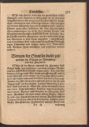 Worvon der Streit sey dieser zeit/ zwischen der Schulen zu Wittemberg/ und den Flacianern.