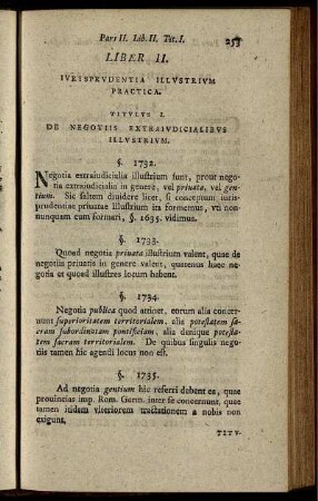 Liber II. Iurisprudentia Illustrium Practica.