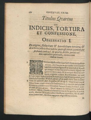 Titulus Quartus. De Indiciis, Tortura Et Confessione.