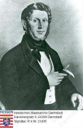 Buderus, Friedrich (1810-1888) / Porträt, vorblickend, leicht linksgewandt, Halbfigur