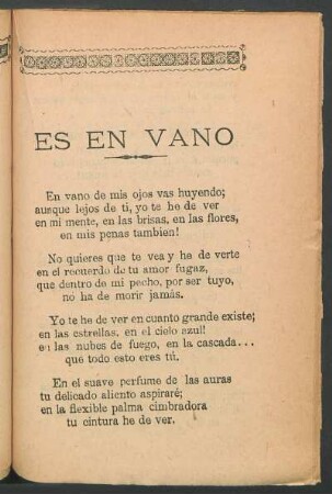 Es en vano