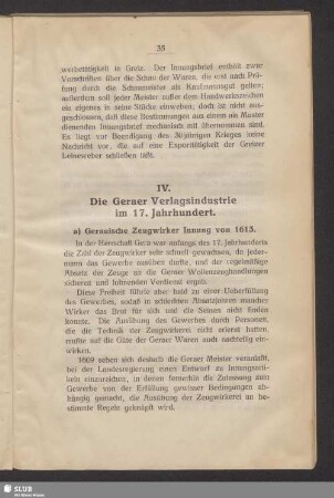 IV. Die Geraer Verlagsindustrie im 17. Jahrhundert