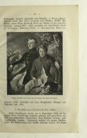 Prinz Friedrich mit seinem älteren Bruder, dem Prinzen Ludwig