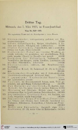 Dritter Tag (Nr. 343-533)