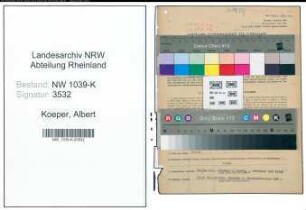 Entnazifizierung Albert Koeper , geb. 02.09.1906 (Beamter)