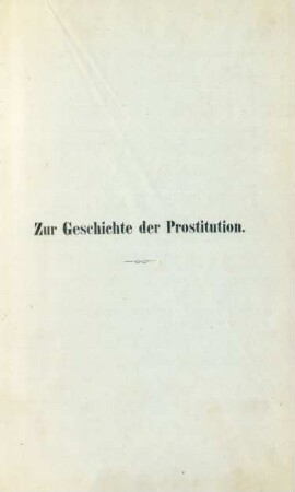 Zur Geschichte der Prostitution