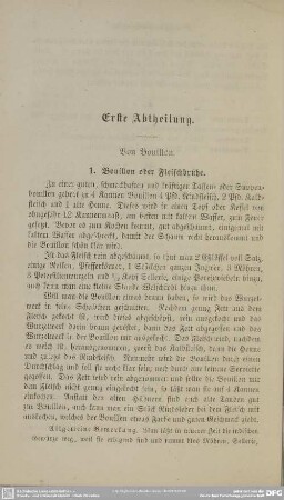 Erste Abtheilung. Von Bouillon