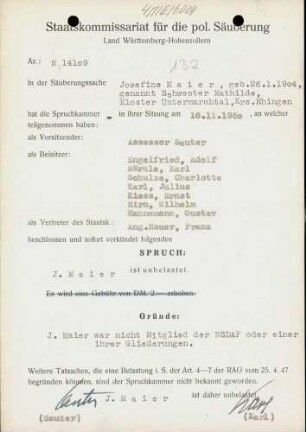 Maier, Josefine