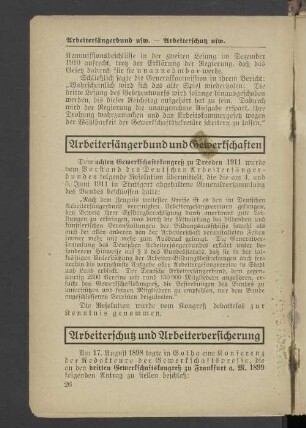 Arbeiterschutz und Arbeiterversicherung