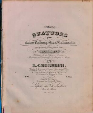 Trois quatuors pour deux violons, alto & violoncelle, 3