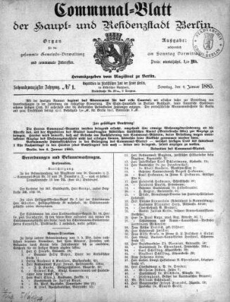 1885,1: No. 1, 4. Januar 1885
