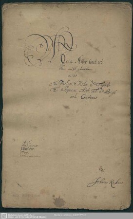 Stimmensatz 1, autograph