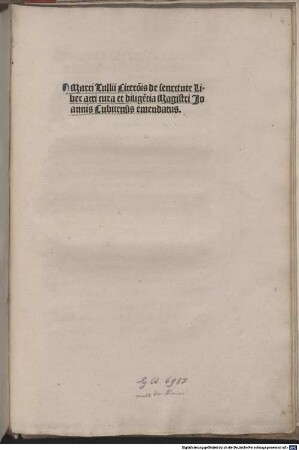 Cato maior de senectute