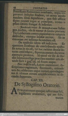 Cap. XII. De Syllogismo Oratorio