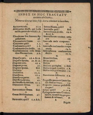 Index In Hoc Tractatu memorabilium.