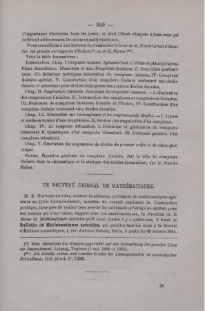 UN NOUVEAU JOURNAL DE MATHÉMATIQUES.