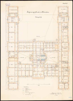 Regierungsgebäude, Allenstein: Grundriss Untergeschoss 1:100