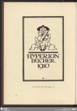 Katalogtitel zu Hyperion Bücher 1910