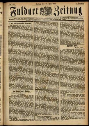 Ausgabe vom Freitag, den 10. Juli 1891.