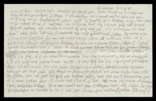 Brief von Otto Ubbelohde an Erika Metz