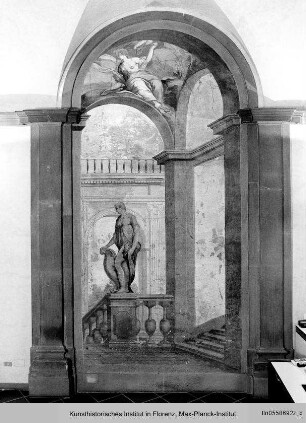Fresken im Treppenhaus und über den Türstürzen im Palazzo Orlandini Del Beccuto - affreschi nel atrio d'ingresso e strombi porte nel palazzo Orlandini Del Beccuto