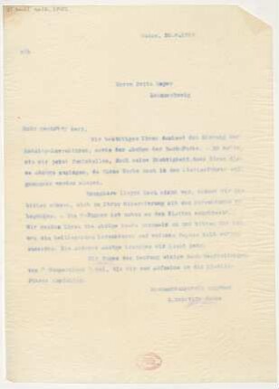 Brief an Fritz Meyer : 20.04.1916