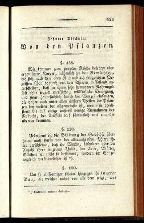 Zehnter Abschnitt. Von den Pflanzen