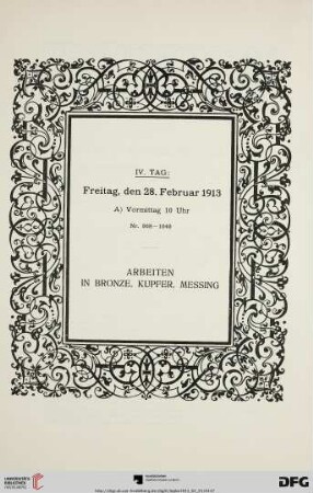 IV. Tag: Freitag, den 28. Februar 1913