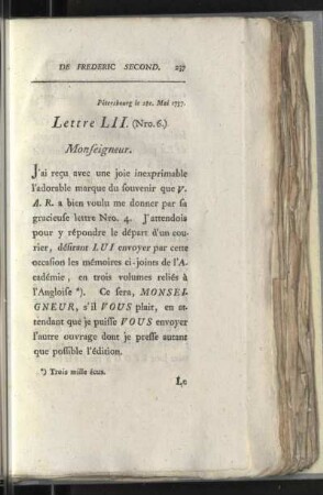 Lettre LII.