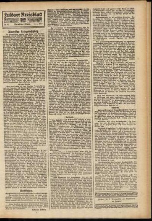 Zweite Ausgabe vom Dienstag, den 10. April 1917.