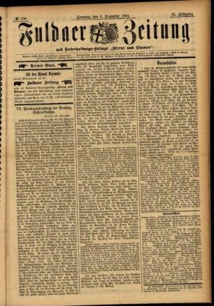 Dritte Ausgabe vom Sonntag, den 02. Dezember 1894.