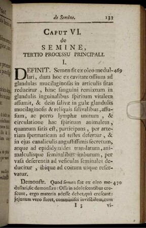 Caput VI. de Semine, Tertio Processu Principali.