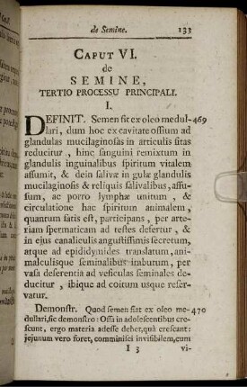 Caput VI. de Semine, Tertio Processu Principali.