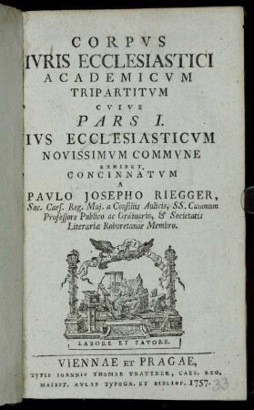 1: Ivs Ecclesiasticvm Novissimvm Commvne Exhibet