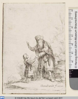 Abraham spricht mit Isaak