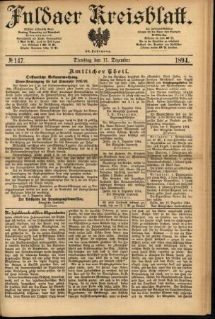 Ausgabe vom Dienstag, den 11. Dezember 1894.