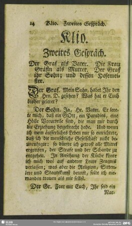 Klio. Zweites Gespräch