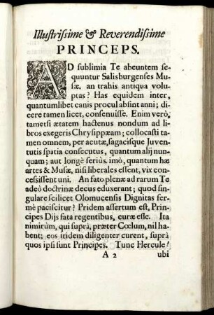 Illustrime & Reverendissime Princepes.
