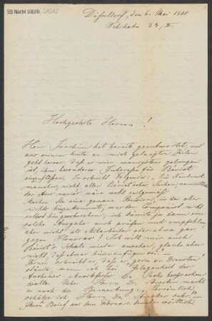 Brief an B. Schott's Söhne : 06.05.1888