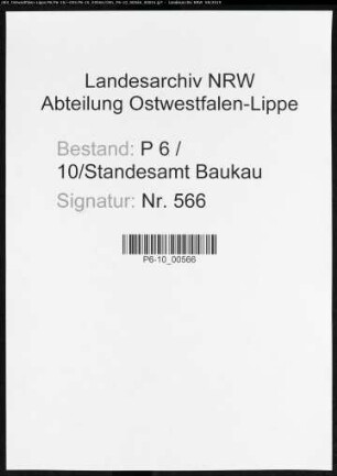 Sterberegister Standesamt Herne-Baukau (II)