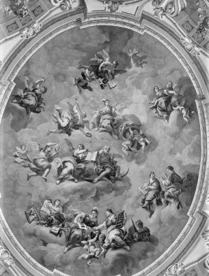 Allegorien der Künste und Wissenschaften unter der Patronanz von Religion und Kirche: Geschichte, Geschichtswissenschaft und andere verwandte Wissenschaften
