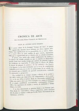Crónica de arte