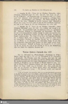 Tobias Kobers Chronik bis 1597