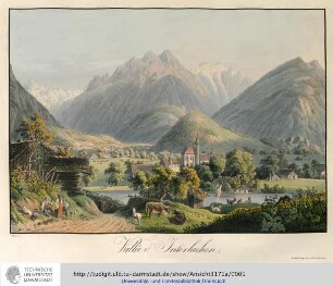 Vallée d' Interlachen [Interlaken]. [Johann Friedrich] Witzani [Wizani] sc. Dresden: Kleist [um1820]