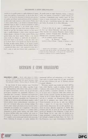 Recensioni e cenni bibliografici