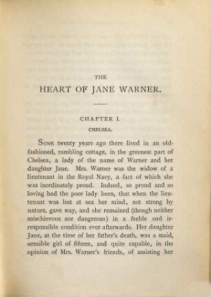 The heart of Jane Warner : a novel, 1