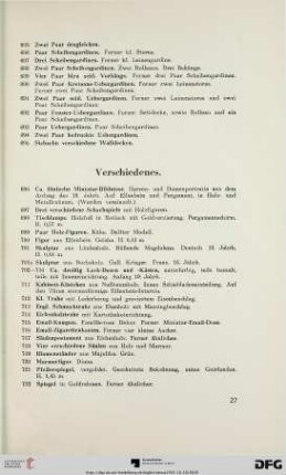 Verschiedenes (Nr. 696-760)