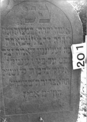 Grabstein 201 (Detailaufnahme)